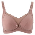 thumbnail image 1 of Sujetador de lactancia posparto fino de algodón, ropa interior transpirable antihundimiento para mujeres que amamantan, ropa interior de verano (color café 80B), 1 of 5