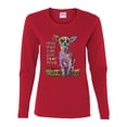 thumbnail image 3 of Dean Russo In My Mind Dog Lover Womens Graphic Long Sleeve T-Shirt, Red, XX-Large, 3 of 6