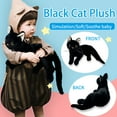 thumbnail image 5 of Meitianfacai Black Realistic Plush Cat Toy in Lying Position Soft Stuffed Animal for Home Decoration Workplace Companion and Emotional Comfort, 5 of 8