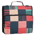 thumbnail image 5 of FORMRS Zipper Binder with Shoulder Strap 2-inch Ring 500 Sheet Capacity File Bag, Red Teal Plaid, 5 of 5