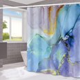 thumbnail image 2 of Blue Purple Marble Shower Curtain Abstract Modern Design Waterproof Fabric Bathroom Curtain Decoration Ideal for Contemporary Bathrooms with 12 Hooks (72"x72), 2 of 6