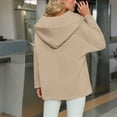 thumbnail image 5 of Olyvenn Women's Hoodies Oversized Sweatshirts Casual Fleece V Neck Long Sleeve Hooded Loose Fall Winter Pullover Tops Beige XXL, 5 of 5