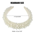thumbnail image 4 of Diadema acolchada con perlas de imitación, diadema de ala ancha con esponja, diadema para mujer, blanco, 4 of 7