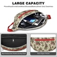 thumbnail image 4 of Fanny Pack Beige Christmas Pine Cone Pattern Waist Pack Bag,Running Cross Bag,Waterproof Large Fanny Packs for Women Men for Travel Running Hiking Cycling, 4 of 6