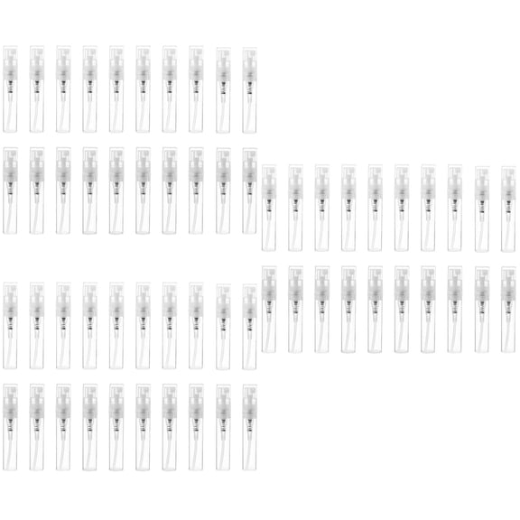 60 pcs  Perfume Spray Refillable Vial Small Clear Glass Bottle Travel Empty Perfume Vial