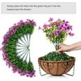 thumbnail image 3 of Artificial Hanging Flowers Basket for Outdoor Outside Porch Spring Decoration, Silk Purple Daisy Realistic UV Resistant in Planter for Home Patio Balcony Garden Yard, 3 of 6