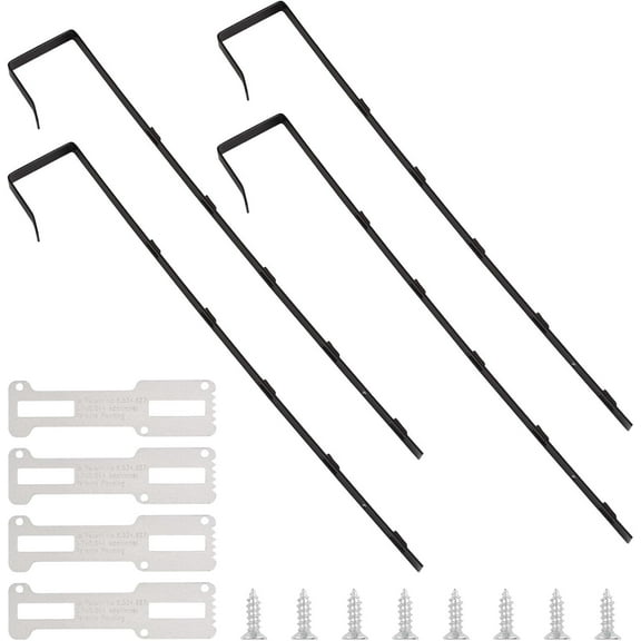 Over-The-Door Mirror Hanger, Adjustable, Black, 1.7'' Depth