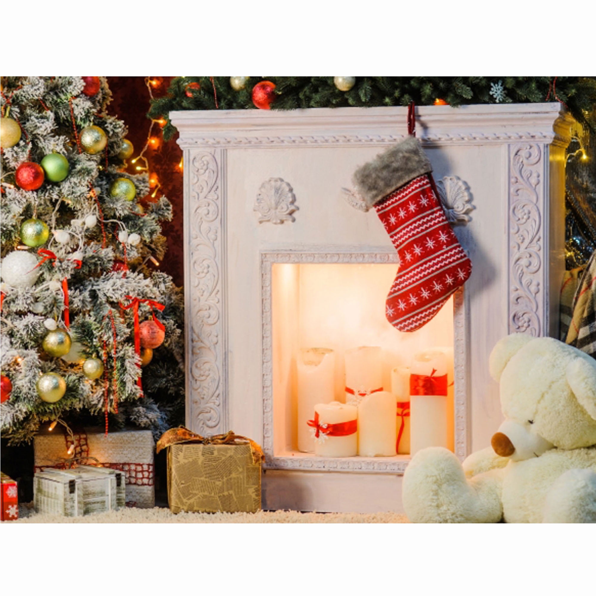 Christmas Fireplace Gift Backdrop Vinyl Vinyl Christmas Decor Clearance For  Indoor Living Room, Christmas Tree Photography, Winter Christams, Party  Supplies 7x5ft/8x6ft From Lightingledworld, $8.16