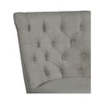 thumbnail image 3 of Counterheight Walnut Wood Dining Chairs in Gray Linen Fabric (Set of 2), 3 of 3