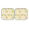 thumbnail image 3 of Uemuo Lemon Leaves Printed 2 PCS Car Windshield Sun Shade, Auto Sun Heat and UV Rays Blocker, Foldable Automotive Front Window Sunshade Protector, 3 of 7