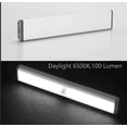 thumbnail image 5 of Juego de 3 luces LED, 10 piezas cada una, inalámbricas, recargables por USB, magnéticas, sensor de movimiento, luz blanca fría, portátiles, luz de armario, luz de emergencia de mano, etc., 5 of 5