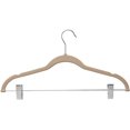 thumbnail image 1 of 10 Pack Hangers With Clips - Ivory Velvet Hangers - Hangers - Pants Hangers - Slim Slip, 1 of 4