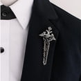 thumbnail image 2 of Negro gótico punk acrílico ángel broche de de imitación cadena borla broche broche de pecho Pin, 2 of 6