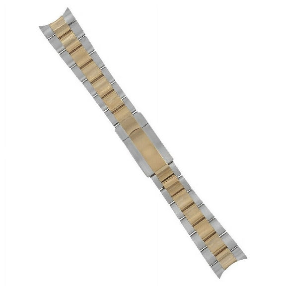 20MM 14K GOLD TWO TONE OYSTER WATCH BAND FOR ROLEX 16233 16014 SOLID END F/LOCK