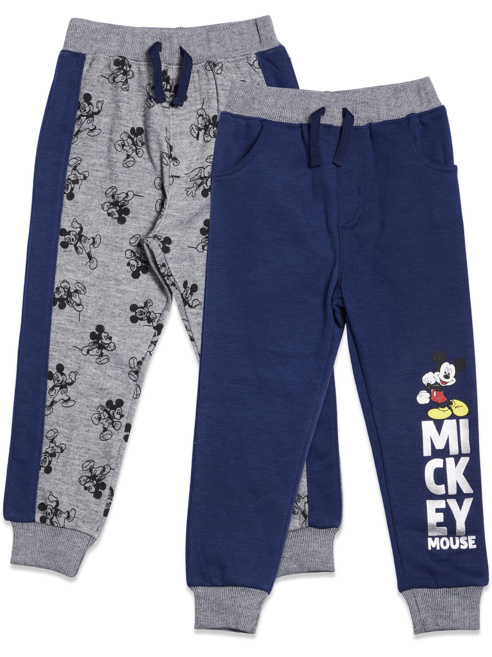 Disney Mickey Mouse Toddler Boys 2 Pack Pants Gray/Blue 5T - Walmart.com