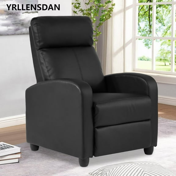 YRLLENSDAN,Leather Recliners Chair,Living Room Chair,Lazy Boy Recliner Chair,Single Sofa Chair,Equipped with a Soft Backrest,Black