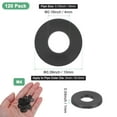thumbnail image 3 of Uxcell 120-Pack M4 Nylon Flat Washers 4mm ID 10mm OD 1mm Thick Plain Washer Fastener Sealing Spacer Gasket Ring Black, 3 of 6