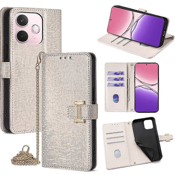 For Oppo A5 Pro 4G (Global) 5G (Global) A5 Energy 5G (China) Case Wallet Sequins Leather Crossbody P