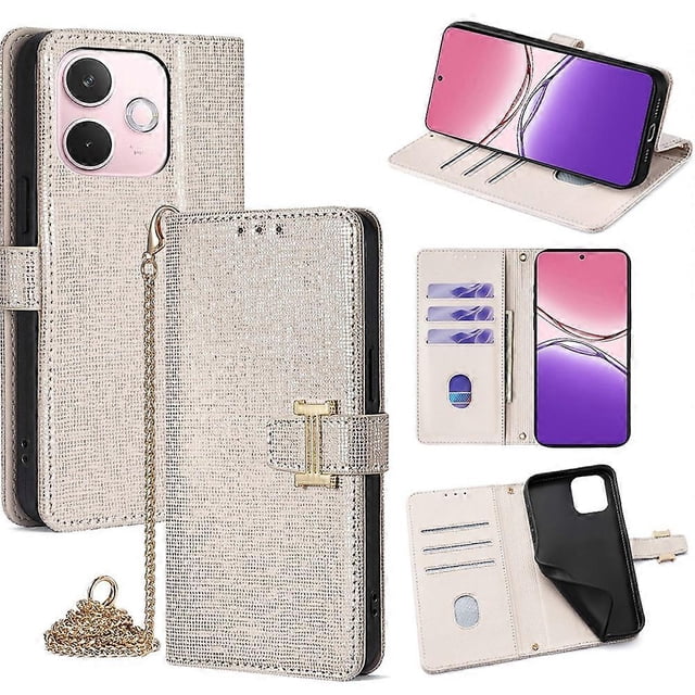 For Oppo A5 Pro 4G (Global) 5G (Global) A5 Energy 5G (China) Case Wallet Sequins Leather Crossbody P