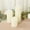Blush, variant on Balsa Circle 5 LED Ivory Warm White Flameless Pillar Candles Battery Operated Flickering with Ribbed Design Party Events Decorations