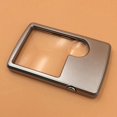 thumbnail image 1 of POINTERTECK Portable Ultra 20mm/45mm Lens Diameter Thin 3X 6X LED Square Credit Card Pocket Magnifier Loupe For Coin Collectors, 1 of 5