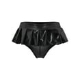 thumbnail image 3 of Miaeowve Womens Shiny Metallic Mini Skirt Pleated Hem Disco Hot Pants For Rave Party Night Club Black M, 3 of 5