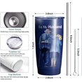 thumbnail image 2 of Husband Tumbler/Cup 20 oz Travel Linsulated Tumblers with Lid and Straw Father''s Day Gifts from Wife Valentine''s Day Birthday Gifts for Husband, 2 of 6