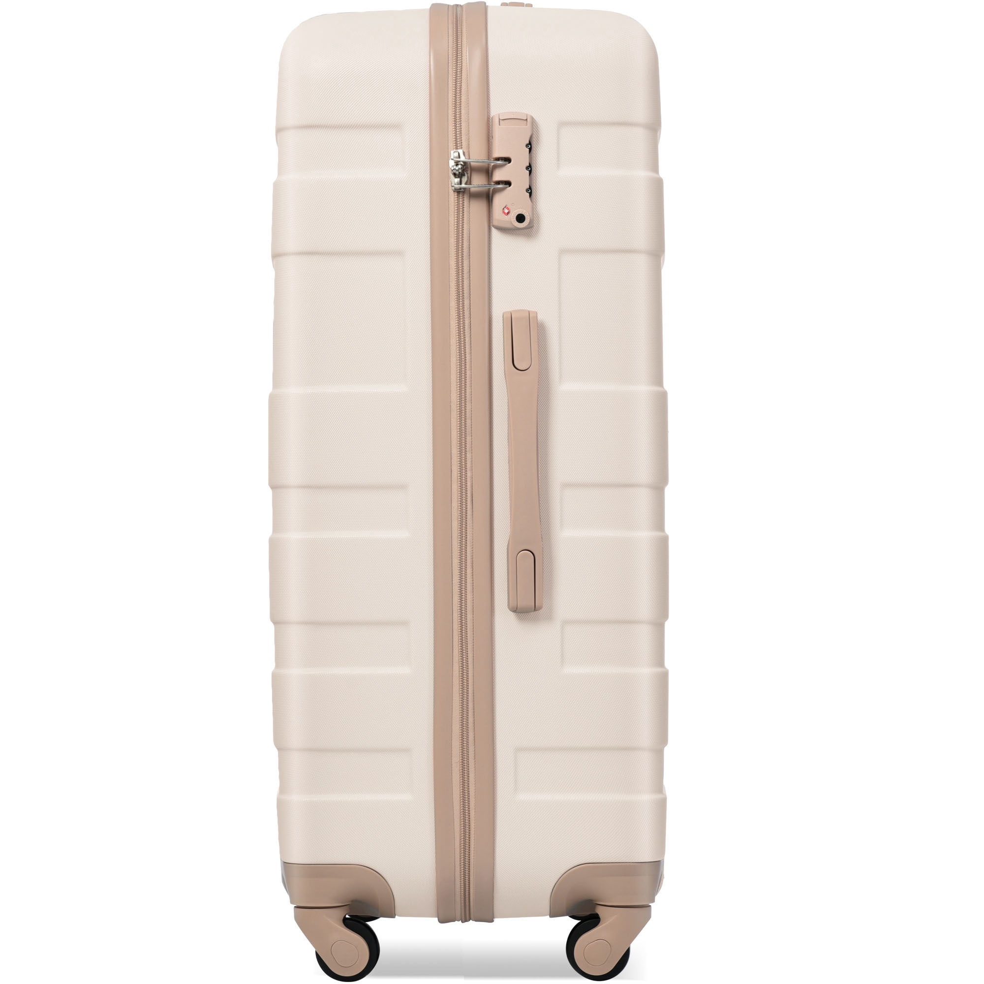 Euroco 3 Piece Luggage Sets,ABS Hardside Suitcase Set with TSA Lock and Spinner Wheels,Lightweight Travel Luggage set (20"/24"/28") for Men Women,Ivory & Golden