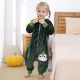 thumbnail image 2 of XIMIN Flannel Homewear Baby Sleeping Bag Unisex One Piece Pajamas Long Sleeve Zipper Sleepwear Wearable Sleeping Sack for Autumn Winter Boys Girls, 2 of 6