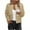 Khaki, variant on Under10 EGNMCR Women Bomber Jacket Casual Button Down Varsity Jackets Shackets With Pockets Outwear Fall Winter