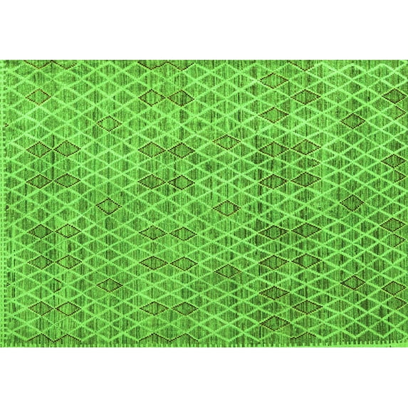 Ahgly Company Indoor Rectangle Abstract Green Modern Area Rugs, 8' x 10'
