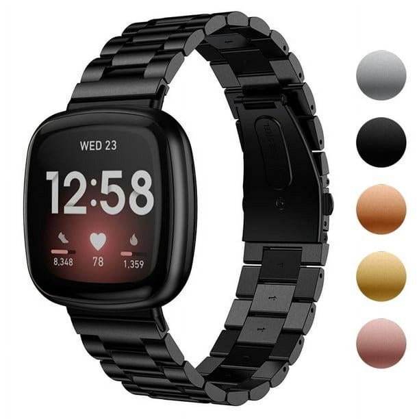 Correa de reloj de acero inoxidable StrapsCo para Fitbit Versa 3