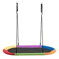 thumbnail image 7 of Topbuy 60" Flying Saucer Tree Swing Set Outdoor Oval Swing Adjustable Hanging Ropes for Kids Colorful, 7 of 7