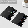 thumbnail image 2 of Dteck Hybrid Slim Case for iPad Pro 13-inch M4 (2024), Trifold Standing Shockproof Protective Cover with Clear Transparent Back Shell Built-in Pencil Holder for iPad Pro 13" 2024,Black, 2 of 8