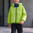 thumbnail image 6 of Xdegoge Kids Boys Hooded Puffer Jacket Lightweight Zip Up Winter Warm Coat Soft Warm Cold Weather Padded Outerwear Blue Size 12-13, 6 of 9