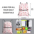 thumbnail image 2 of Fuzoiu Hearts Print Drawstring Backpack Water Resistant String Bag Sports Sackpack Gym Sack for Men Women, 2 of 6