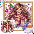 thumbnail image 1 of AB Parcial 5D DIY Artística para Niña Navidad Taladro 45x45cm, 1 of 9
