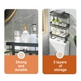thumbnail image 4 of Junjian Over The Toilet Storage Shelf, 3-Tier Bathroom Storage Organizer Upgrade Punch-Free Toliet Storage Shelf, Home Storage Rack with Hooks Shelf, 4 of 7