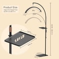 thumbnail image 2 of Lash Light 23 inch Floor Lamp for Eyelash Extensions Standing LED Half Moon Lights for Nail Art, Tattoos, Skincare with Adjustable Brightness & Height & Movable Tray & Phone Holder, 2 of 7