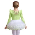 thumbnail image 2 of LYMAYTER Toddler Ballet Leotard Girls Long Sleeve Solid Color Practice Dress Soft Seasonal Set 3-11Y, 2 of 8