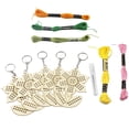 thumbnail image 1 of Toystoory Kit de llavero de punto de cruz de de 5 uds, llaveros de girasol bordados, plantillas de e hilo de colores brillantes para llaveros Almacenamiento y organización del hogar Toystoory HA023042-00, 1 of 6