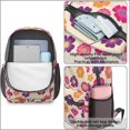thumbnail image 4 of Pioneer Flower Floral Print Pattern 17" School Backpacks for Teens,Waterproof Oxford Fabric,S-Shape Padded Straps for School,Travel,Hiking,Camping, 4 of 5