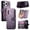 Purple, variant on Allytechgroup PU Leather Case for iPhone 17e/16e, Built-in Credit Card Slot RFID Blocking Stand Zipper Storage Design Wallet Function Anti-seismic Anti-drop Shockproof Cover for Women Men, Pink