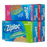 Ziploc Variety Pack Storage Bags Various Sizes 347 Ct