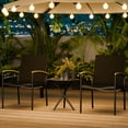 thumbnail image 2 of 3 Pieces Outdoor Patio Bistro Sets, Textilene Fabric Small Patio Furniture Set, Front Porch Chairs Conversation Set with Table for Lawn, Garden, Balcony, Poolside (Black), 2 of 10