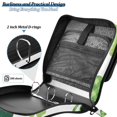 thumbnail image 5 of Haosy 3 Ring Zipper Binder with Shoulder Strap Waterproof Trapper Keeper 2 Inch D-Ring 500 Sheets Capacity, Clover with Green Plaid, 5 of 8