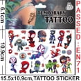 thumbnail image 4 of 1 pieza de tatuajes temporales de Spidey y sus increíbles amigos para fiestas de cumpleaños de niños, lindos tatuajes adhesivos decorativos, 4 of 5