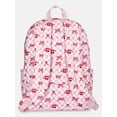 thumbnail image 2 of MNYC Women's Double Pocket Dome Backpack Pink Cherries, 2 of 5