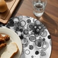 thumbnail image 3 of Black Gradient Round 15 Inch Placemats Set of 6, Abstract Polka Dots Vintage Modern Art HeatResistant Non Slip Place Mats for Dining Table, Wipeable Braided Kitchen Table Mats for Housewarming, 3 of 9