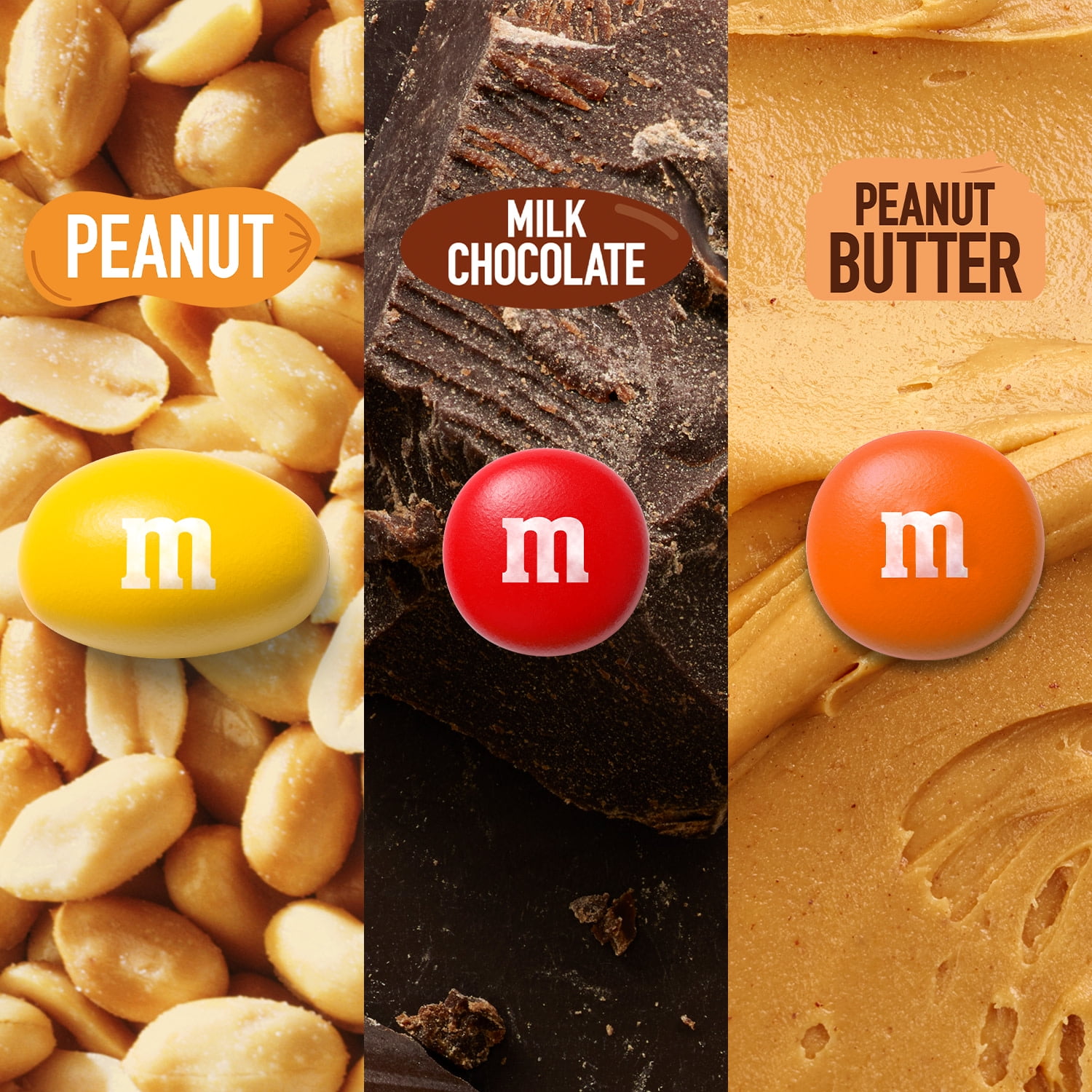 M&M's Classic Mix of Peanut, Peanut Butter & Milk Chocolate Candy, Sharing  Size